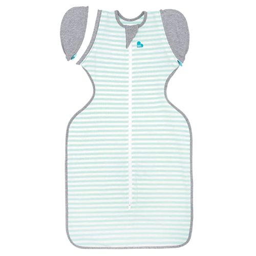 Love to Dream Swaddle Up Transition Swaddle, Patented Zip-Off Wings, Gently Help Baby Transition from Being Swaddled to Arms Free When Showing Signs of Rolling, 1.0 TOG, 13-19 lbs, Mint
