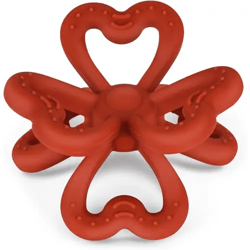 Haakaa Silicone Clover Teether - Food Grade Silicone Teething Toys for Babies 3-6 Months 6-12 Months, Soft & Easy Hold Chew Toy for Infant, BPA Free (Copper)