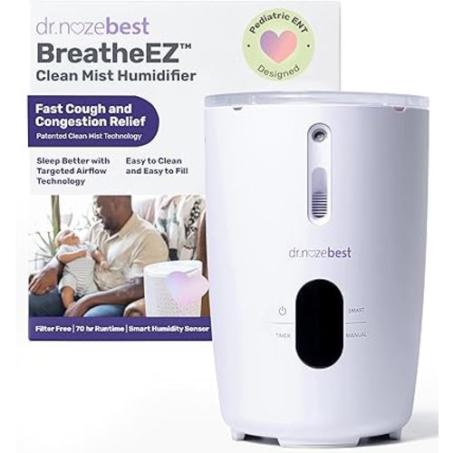 Dr. Noze Best | BreatheEZ - Humidifier | Pediatric ENT-Designed Baby Care | Targeted Humidity | No Standing Water | Clean Mist Humidifier