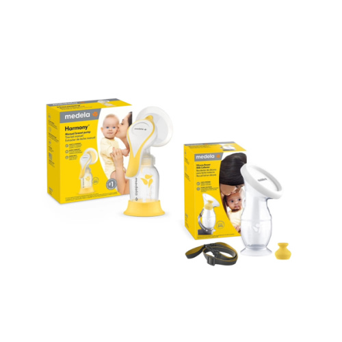 Medela Manual Breast Pump Set - Perfect Pair Bundle, Includes Harmony Manual Breast Pump & Silicone Breastmilk Collector