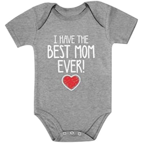 Tstars I Have the Best Mom Ever Infant Bodysuit Gift for New Moms Mother's Day Baby Boy Girl Outfit