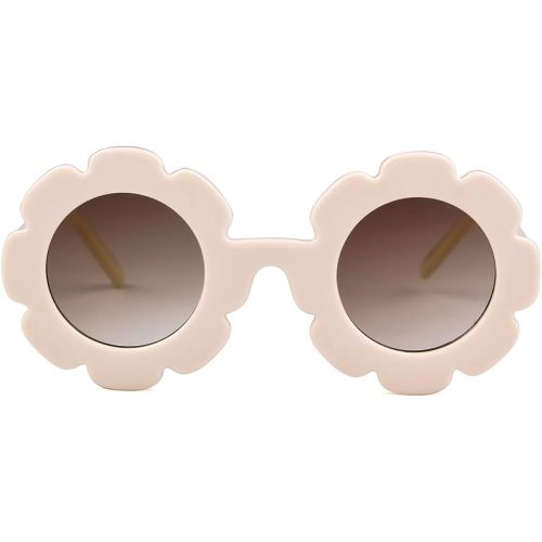 ADE WU Sunglasses for Kids Round Flower Cute Glasses UV 400 Protection Children Girl Boy Gifts