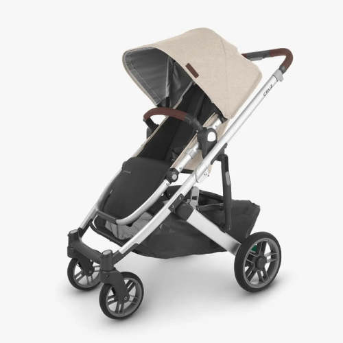 Cruz V2 Stroller Theo Dark Taupe | Silver Frame | Chestnut Leather — buybuy BABY