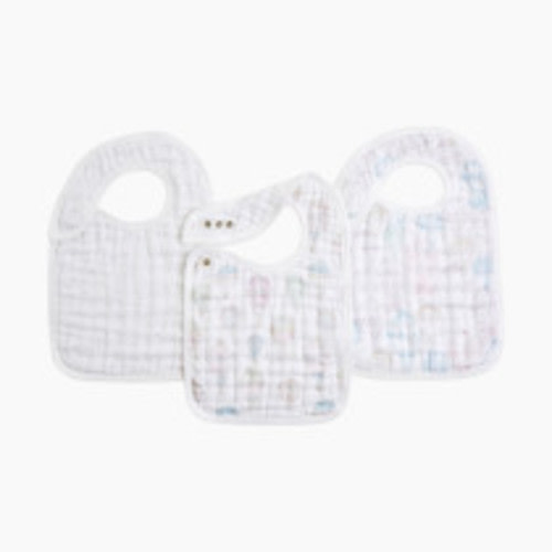 Aden + Anais Organic Muslin Snap Bibs (3 Pack) - Above The Clouds