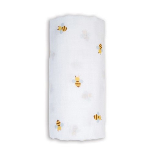 Buy Lulujo Baby Swaddle Blanket Muslin Cotton Bees at Well.ca | Free Shipping $35+ in Canada