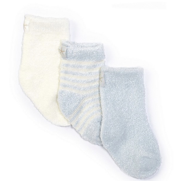Barefoot Dreams Baby Newborn-6 Months CozyChic Lite® Socks 3-Pack