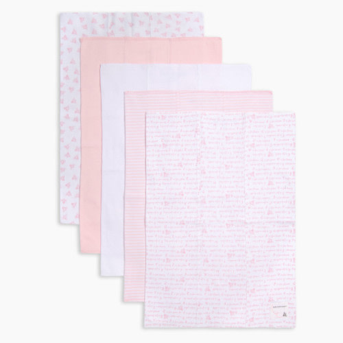 Organic Burp Cloth (5 Pack) - Blossom Pattern