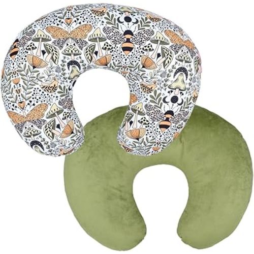 Boyoung Stretchy Nursing Pillow Covers Ultra Soft Slipcovers for Breastfeeding for Baby Girls Boys, Feeding Pillow Cover Fits Standard Infant Support Pillows Positioners Nursing Pillow Case (Bees)