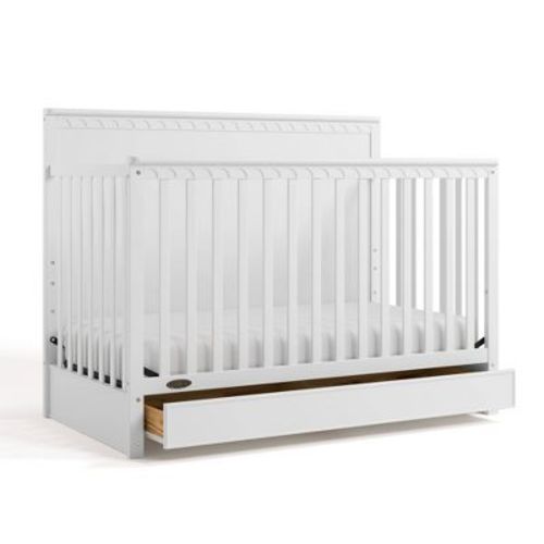 Graco Sasha 5-in-1 Convertible Crib With Drawer - White