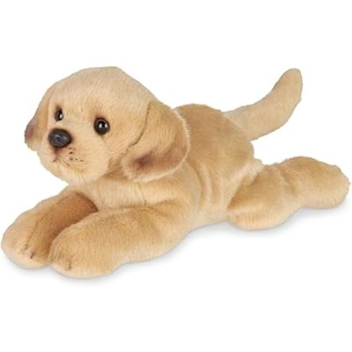 Bearington Collection Lil' Tanner The Labrador Stuffed Puppy, 8 Inch Yellow Lab Stuffed Animal