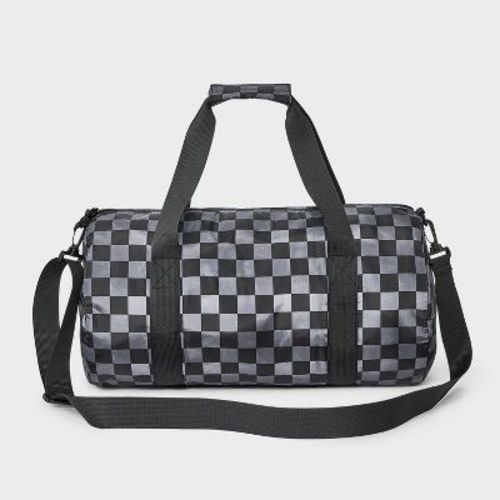 Boys' Checkered Duffel Bag - Cat & Jack™ Black