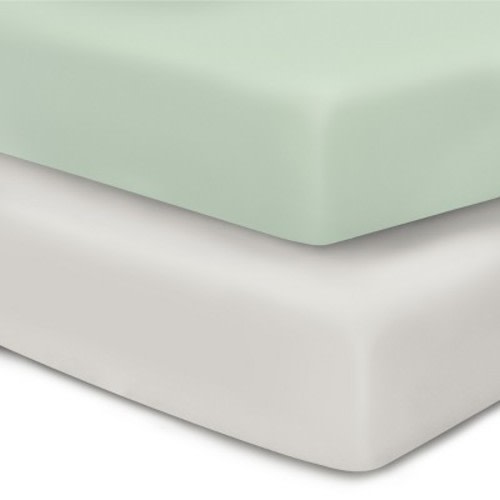 KeaBabies 2-Pack Isla Mini Crib Sheets, Pack and Play Sheets Fitted, Pack N Play Sheets, Fitted Crib Sheet, Color: Sage