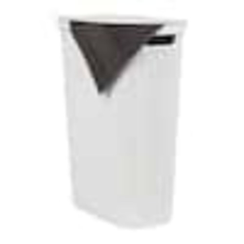 White 23.5 H x 10.75 W x 18.5 D Plastic Modern 40 L Slim Clothes Basket with Lid Rectangle Laundry Room Hamper