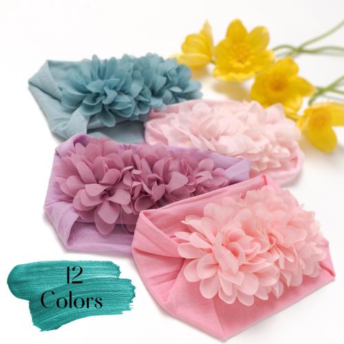 Baby Girl Floral Headband, Newborn Flower Headband, Baby Bow Headband, Baby Girl Hair Bows, Baby Headwraps, Baby Turban, White Newborn Bows.