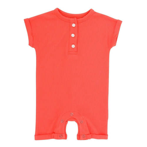 Button Romper - Lollipop Red Ribbed – Manymoons