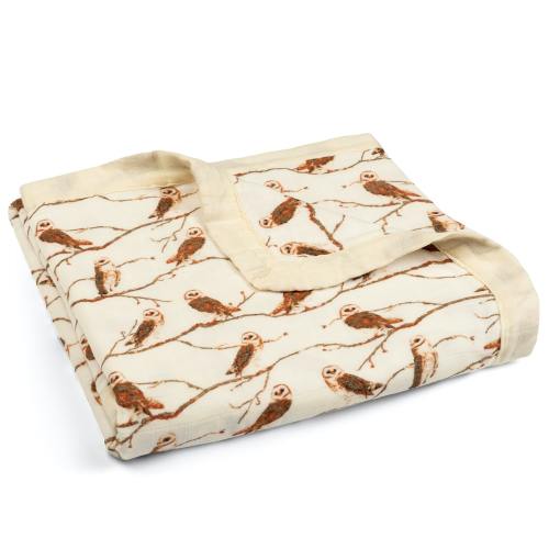 Owl Big Lovey Three-Layer Muslin Blanket