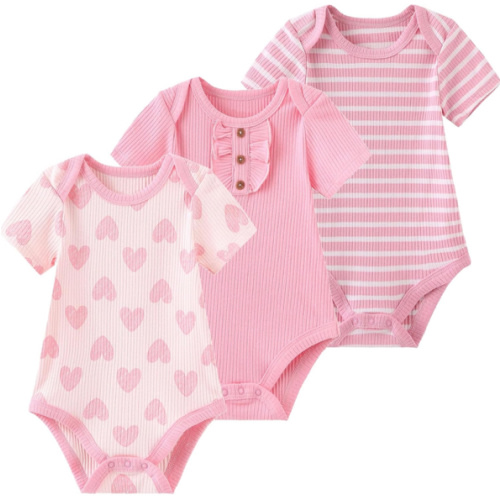 Baby Bodysuit Boy Girl Clothes Soft Newborn Infant Outfit Short Sleeve Romper