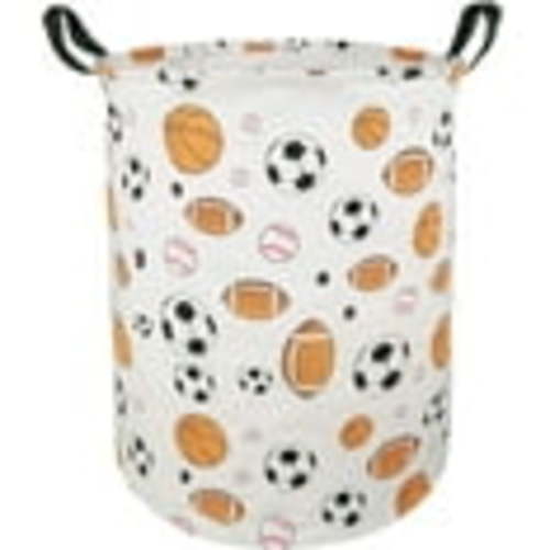 KUNRO Large Round Laundry Hamper with Waterproof Coating & Handles