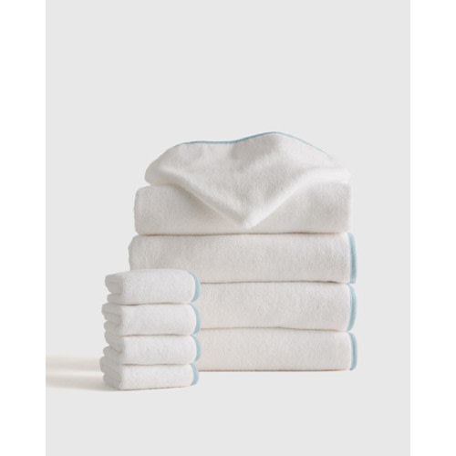 Organic Turkish Cotton Kids Bath Bundle 8-Pack in Light Blue