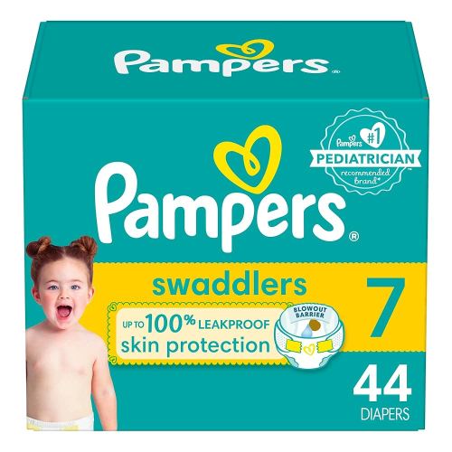 Pampers Baby Diapers - Swaddlers - Size 7, 44 Count, Ultra Absorbent Disposable Infant Diaper