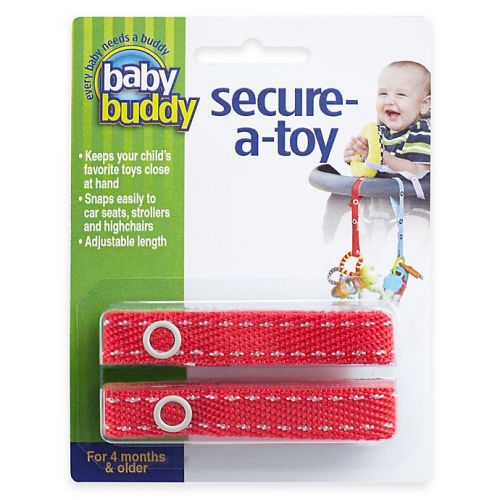 Baby Buddy® 2-Pack Secure-A-Toy in - Red/white
