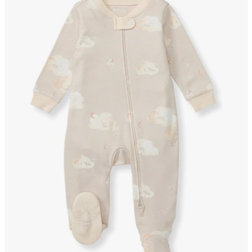 Burt's Bees Baby Boys Sleep and Play PJs, 100% Organic Cotton One-Piece Zip Front Romper Jumpsuit Pajamas