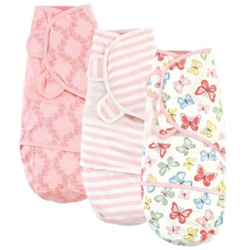 Touched by Nature Baby Girl Organic Cotton Swaddle Wraps, Butterflies, 0-3 Months