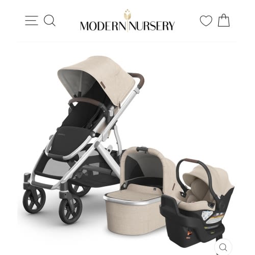 UPPAbaby Vista V3 Stroller + Aria Travel System | Modern Nursery™