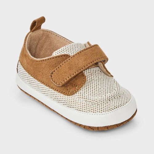 Baby Boys' Two-Toned Easy Closure Boat Shoes - Cloud Island™ Tan 3-6M