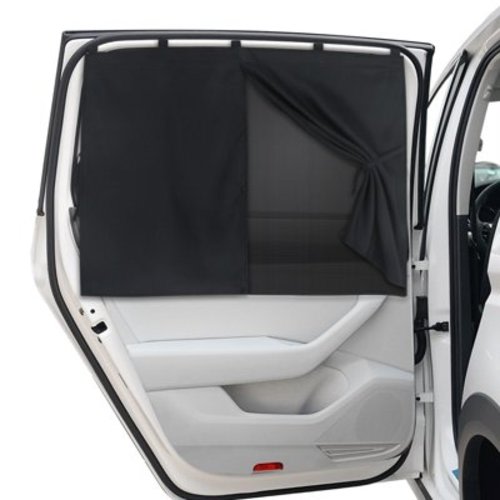 Car Window Shades, 2 PCS Magnetic Double Layer Car Sun Shade for Side Windows Privacy Full Covers/Half Shade Options Back Car Window Curtains for Baby Protection