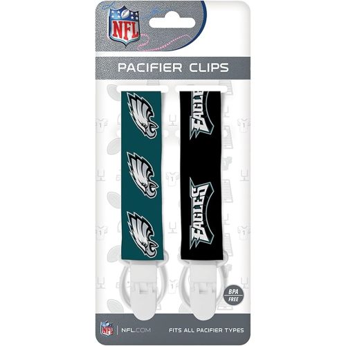 BabyFanatic Officially Licensed Unisex Pacifier Clip 2-Pack - NFL