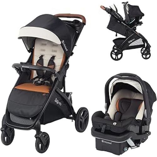 Baby Trend Tango PRO Travel System with Secure-Lift Infant Car Seat, Dash Tan