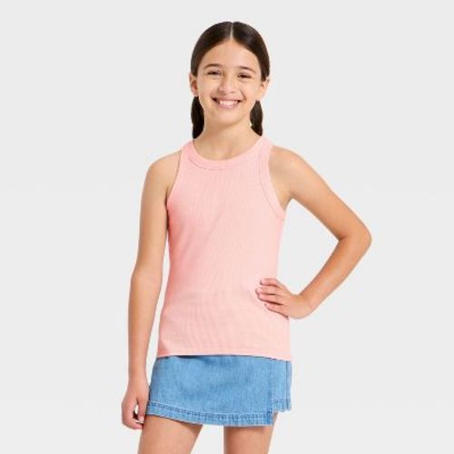 Girls' Ribbed Tank Top - Cat & Jack™ Pink M