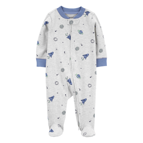Baby Planet 2-Way Zip Cotton Blend Sleep & Play Pajamas - Carter's | Carter's