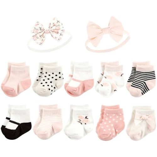Hudson Baby Unisex Baby Girls' sock and headband