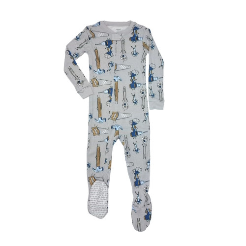 Carter's Toddler Boy's Construction Tools Cotton Footed Pajama Sleeper