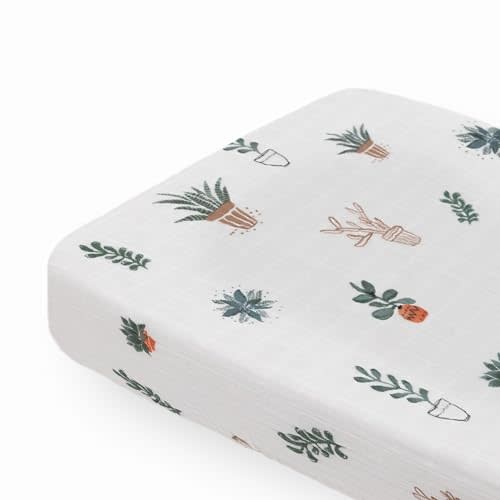 Little Unicorn Premium Changing Pad Cover | Extra Soft & Breathable Muslin Fabric (Prickle Pots)