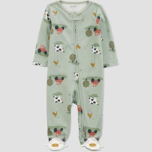 Carter's Just One You®️ Baby Boys' Cow Farm Sleep N' Play - Green 3m