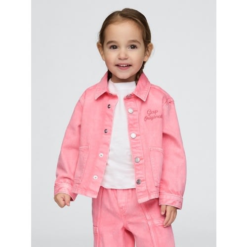 Baby &amp; Toddler UltraSoft Denim Logo Chore Jacket | Gap