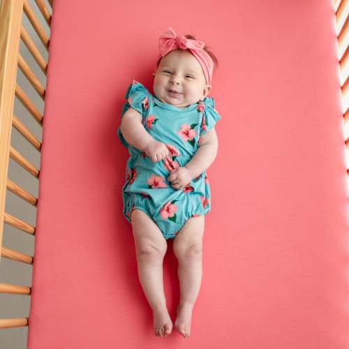 Bubble Romper in Hibiscus