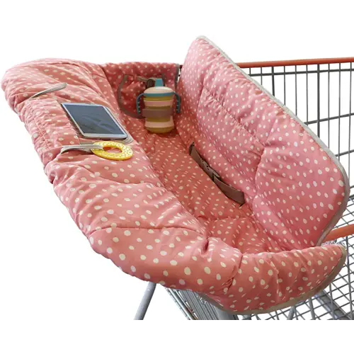 Suessie Shopping Cart Cover and High Chair Cover, Pink Dots