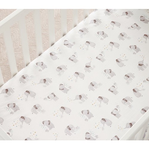 Ellis Elephant Crib Fitted Sheet