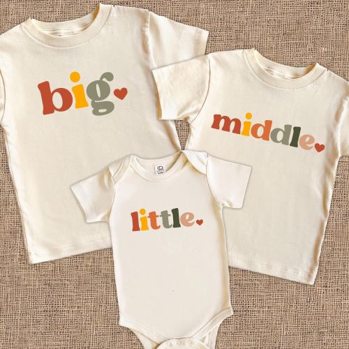 Siblings Matching Gender Neutral Shirts, Newborn Announcement Siblings Matching Shirts Kids, Pregnancy Announcement, Boho 3rd Baby