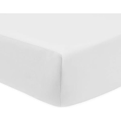 American Baby Company 100% Natural Cotton Percale Fitted Crib Sheet for Standard Crib and Toddler Mattresses, Snow White, Soft Breathable, for Boys and Girls