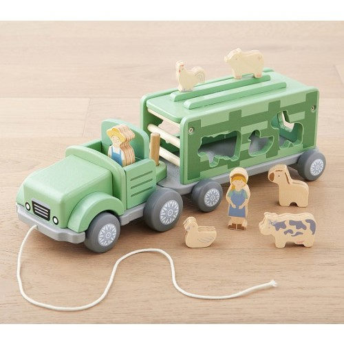 Farm Animal Shape-Sorter Pull Toy | Pottery Barn Kids