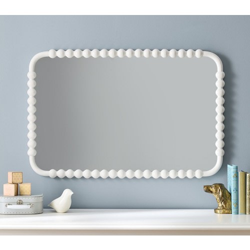 Chris Loves Julia Turned Wood Mirror (26" x 23")