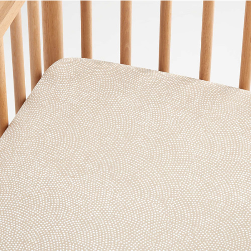 Batik Organic Clay Baby Crib Fitted Sheet by Leanne Ford