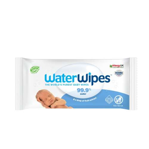 Waterwipes Fragrance Free Sensitive Skin Baby Wipes 60 Pack | Woolworths
