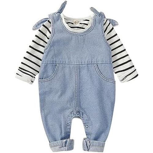 Saeaby Toddler Infant Baby Clothes Girls Jeans Jumpsuit Romper Denim Overalls Jeans Baby Girls Clothes Outfits