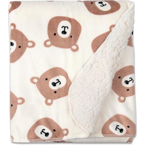 Baby Essentials Sherpa Fleece Baby Blanket for Boys and Girls – Super Soft Warm Reversible Baby Blankets for Newborns, Infants, Toddlers, and Nursery